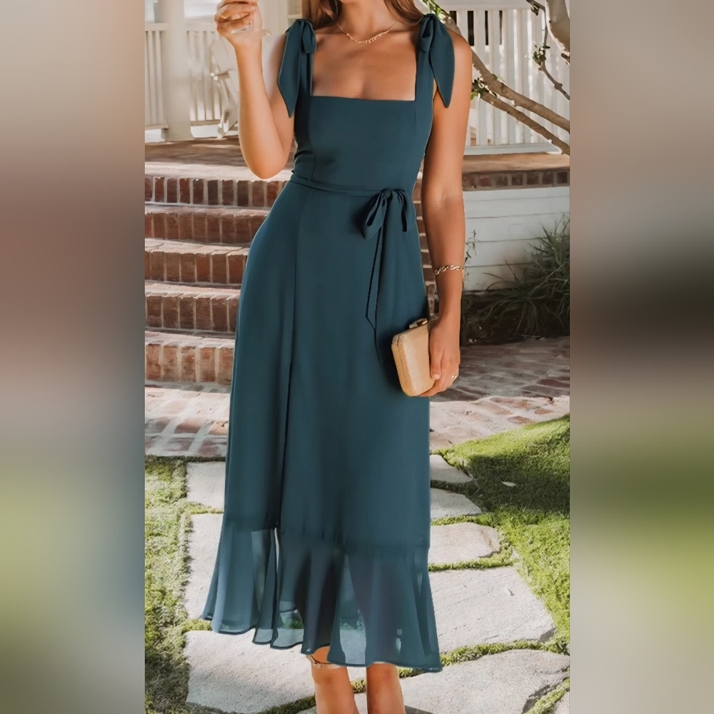 Show Me Your MuMu Teal Midi Dress